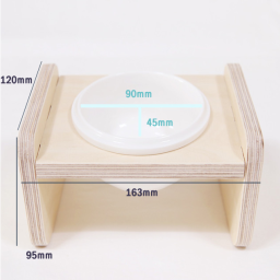 Dog and cat wooden food and snack bowls