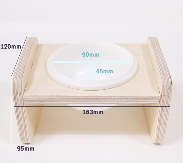 Dog and cat wooden food and snack bowls