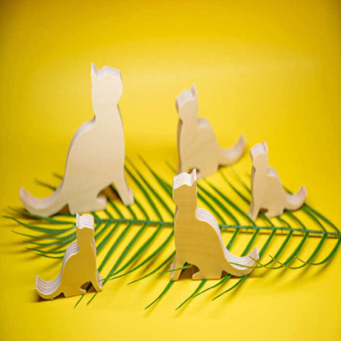Cat Wood Figure