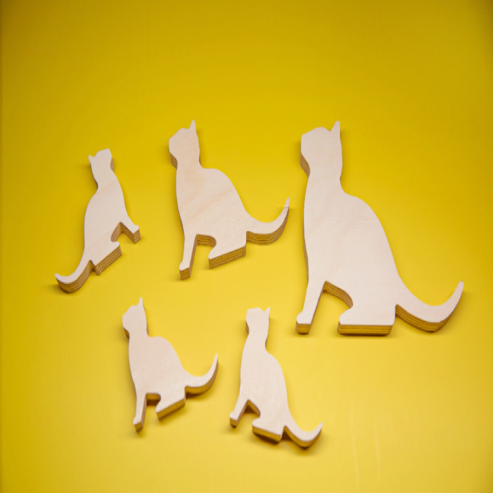Cat Wood Figure