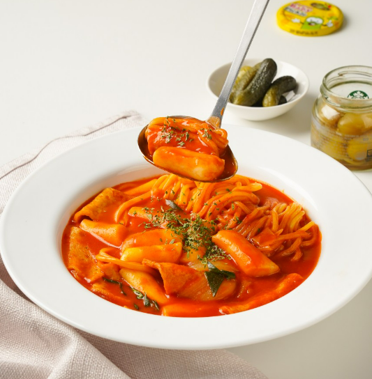 a plate and a spoon