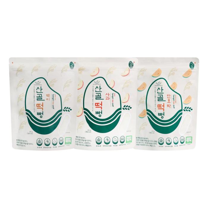 Sangol Rice Chips (White Rice, Apple, Sweet Pumpkin)