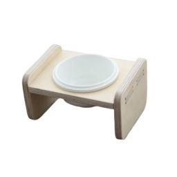 Dog and cat wooden food and snack bowls