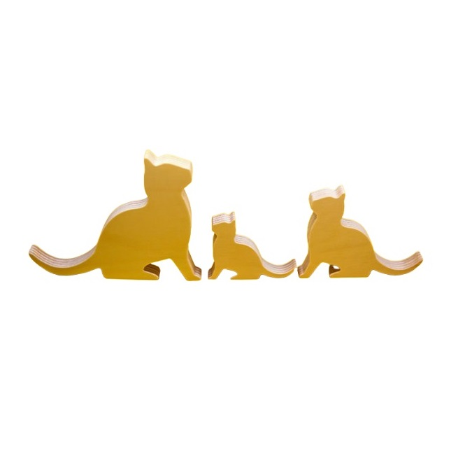 Cat Wood Figure