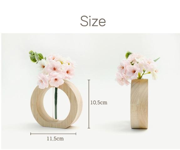 Cherry Blossom Wooden Vase