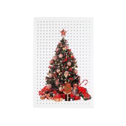 Product cutout image of a pegboard with a Christmas tree and gift box print, designed for seasonal decoration.