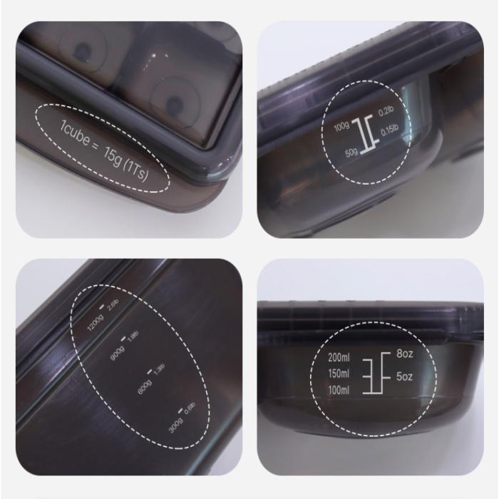 Set of 10 eco-friendly reusable containers