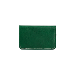 green leather wallet