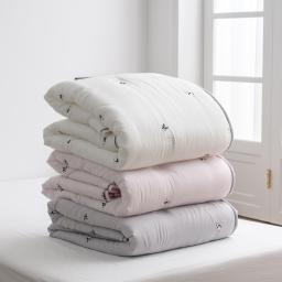 Soft 100% modal fabric with adorable panda embroidery, available in white, pink, and gray.