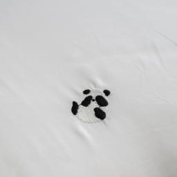 Charming panda embroidery detail adds a special and collectible touch.