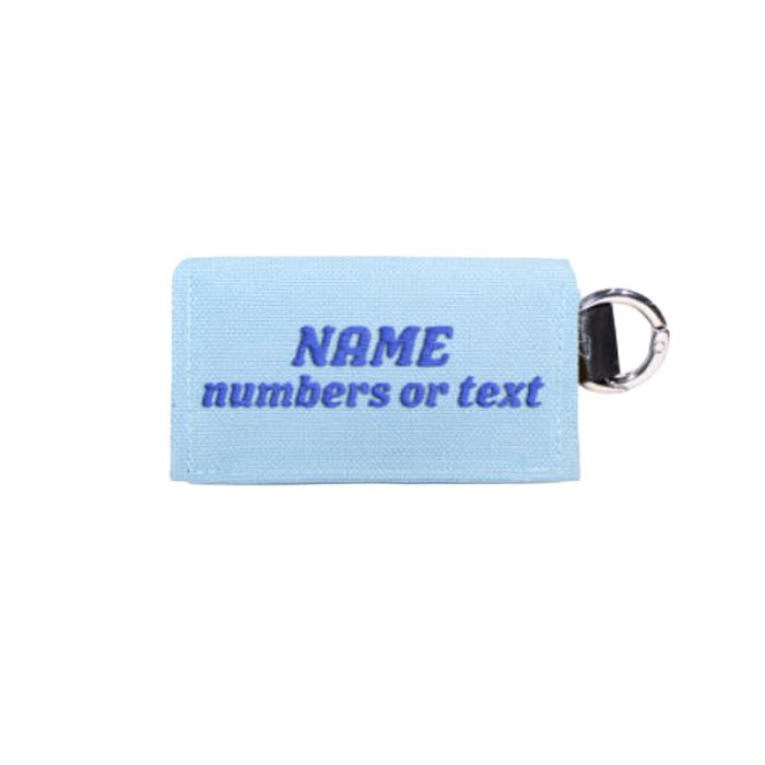 Embroidered custom name-on-it pouch
