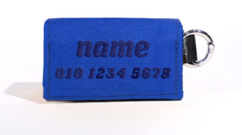 Embroidered custom name-on-it pouch