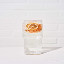 a glass of water