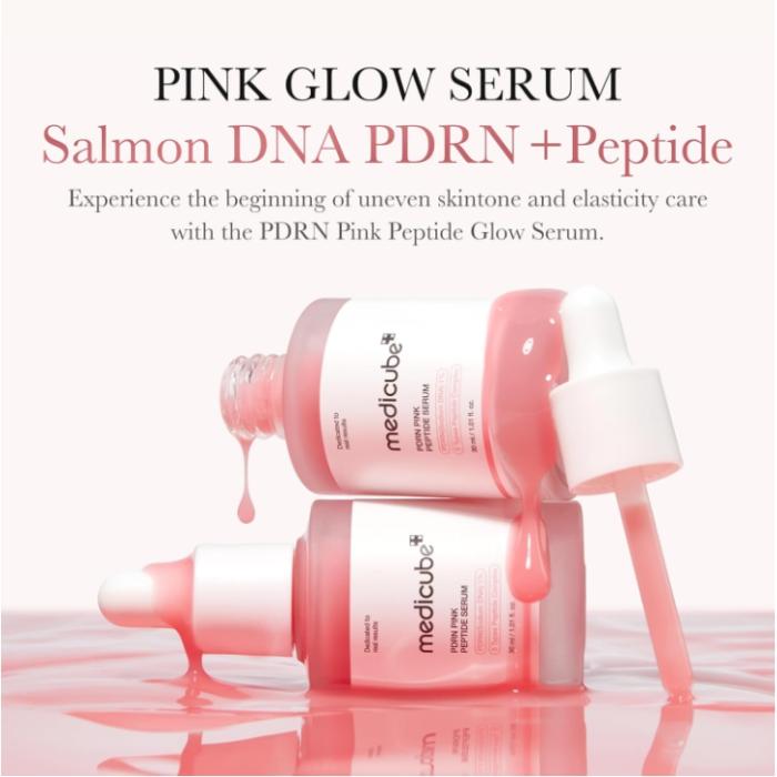 Medicube Salmon DNA PDRN Pink Peptide Serum, Pink glow serum 1.01 fl.oz