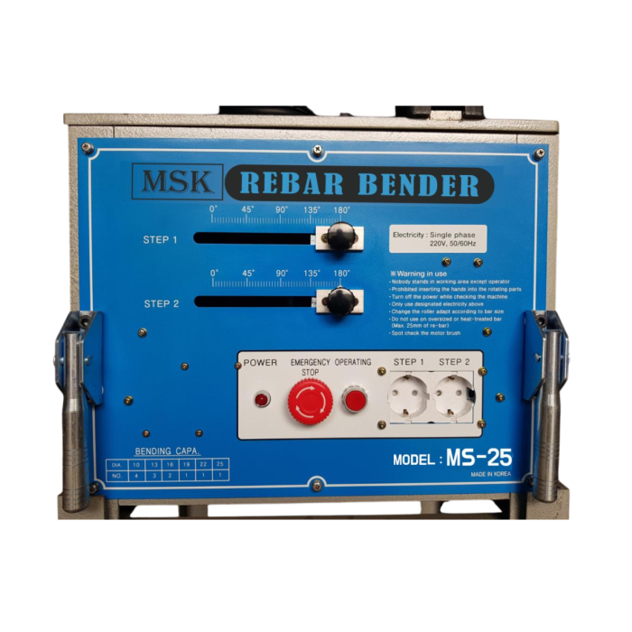 Strong machanical bender with two preset angle locks to save valuable man hours
