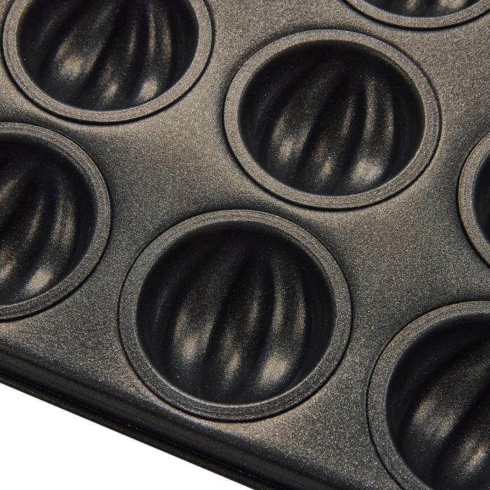 Commercial Non-stick Madeleine Mold Tray (Non-stick 12-cup Madeleine Pan)