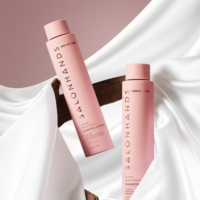 SALONHANDS Amino Bond Repair Essential Masque 250ml / An essential masque for damaged hair that helps even extremely damaged hair recover quickly with 5,000ppl of amino acids.