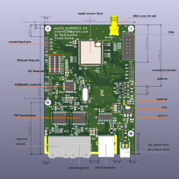 esp32 ksz8863 dual Ethernet ev kit circuit description