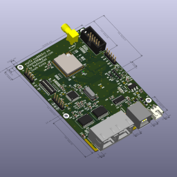 esp32 ksz8863 dual Ethernet ev kit size details components location