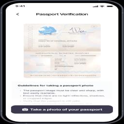 Passport is scanned for eKYC data.