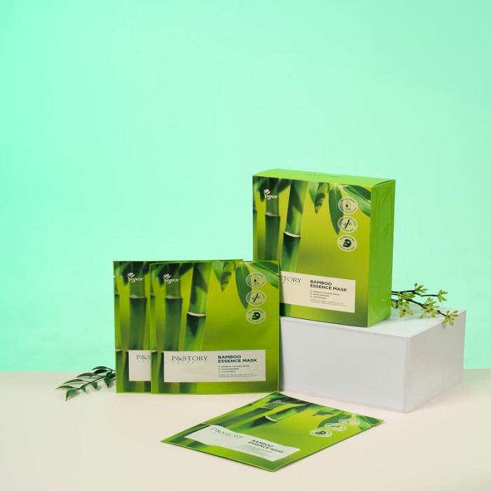 With one mask pack, it creates a glowy skin that fills up from the inside of your skin! Vegan certification, Vegan Essence Mask Contains more than 73% of bamboo water, Contains more than 90% of moisture essential ingredients, Soft adhesion and moisture barrier wrapping ability, Fabric- 100% bamboo sheet/biodegradation certified fabric, Lifting Effect Helping (Masks that naturally shrink as Essence is absorbed to help lift effect!)