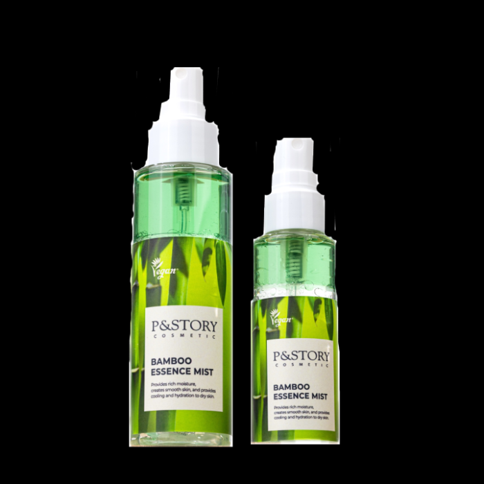vegan certified mist with 59,75975% bamboo content, dual-functional mist for whitening and wrinkles.