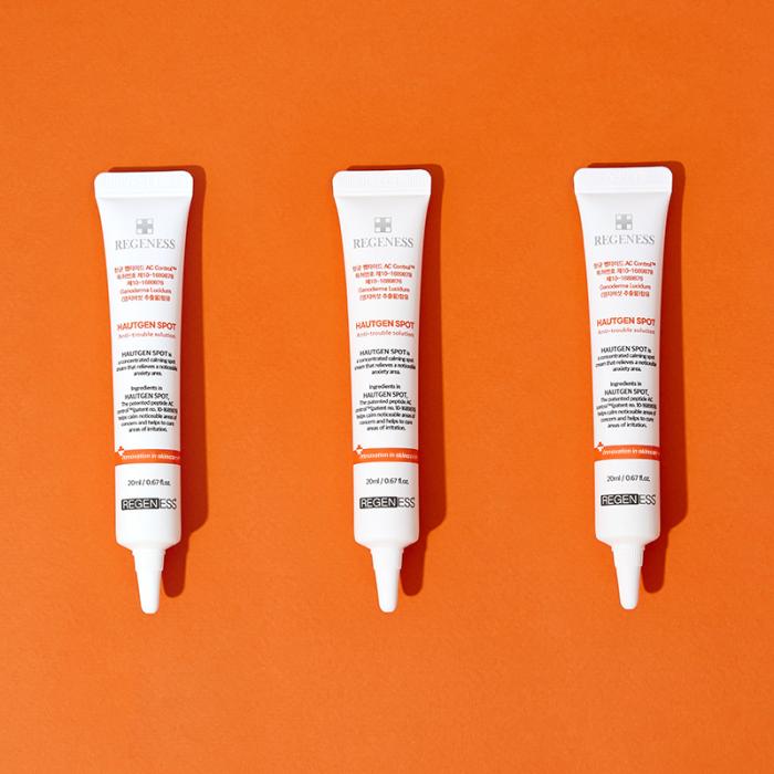 Dr. REGENESS Hautgen Spot Anti-Trouble Solution 20ml product tubes