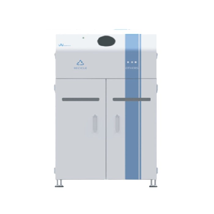 AI-powered recyclable sorting system for primary recyclable resource sorting in public spaces