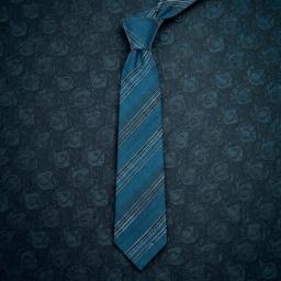 blue striped silk tie