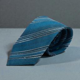 blue striped silk tie