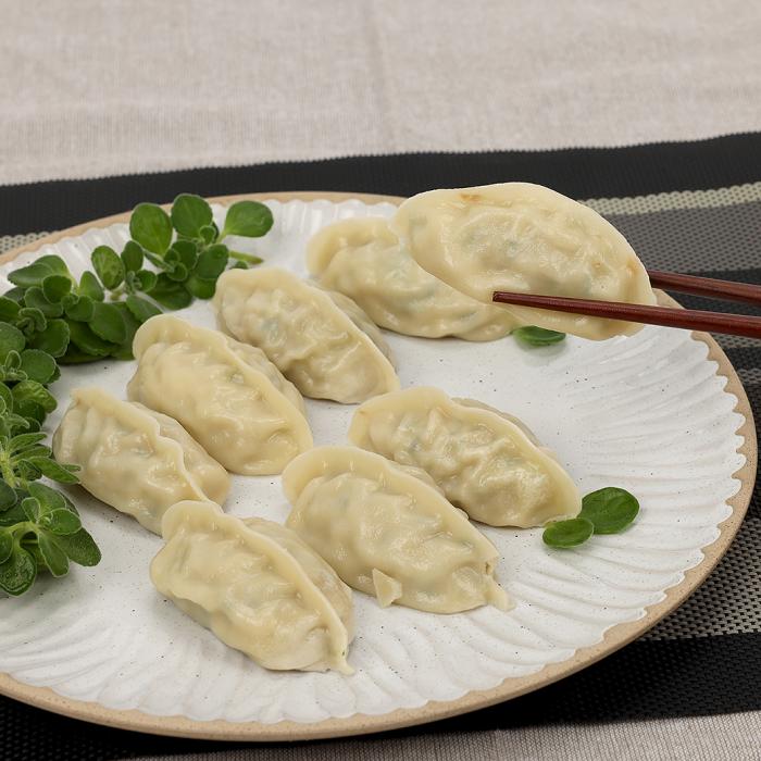 a plate of dumplings