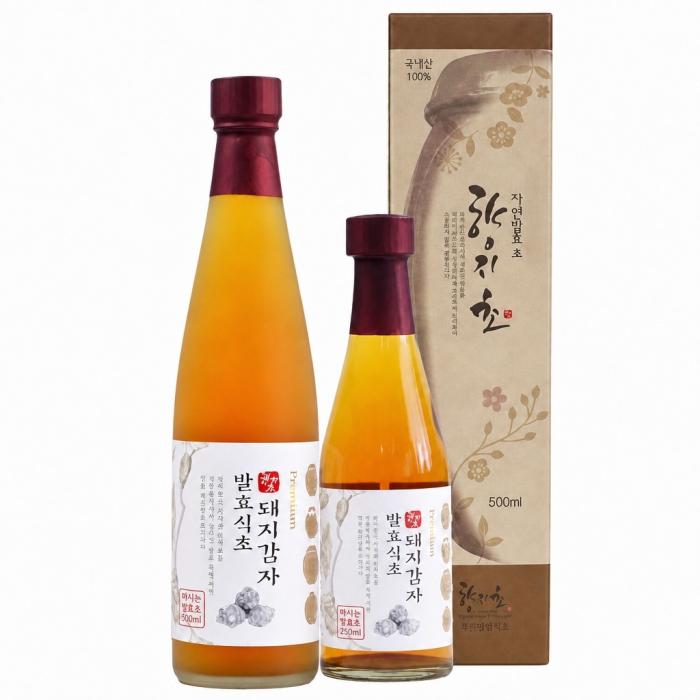 korean liquor, a bottle and a box