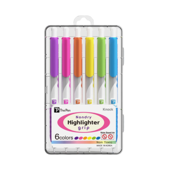 click style retractable highlighter marker pen