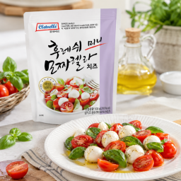 a package of mozzarella and tomatoes