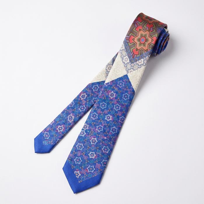 [British Museum Gift Shop Collection] Dan-chung Silk Necktie Blue
