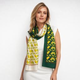 [British Museum Gift Shop Collection] Ginko Leaf Twilly Scarf (3colors)