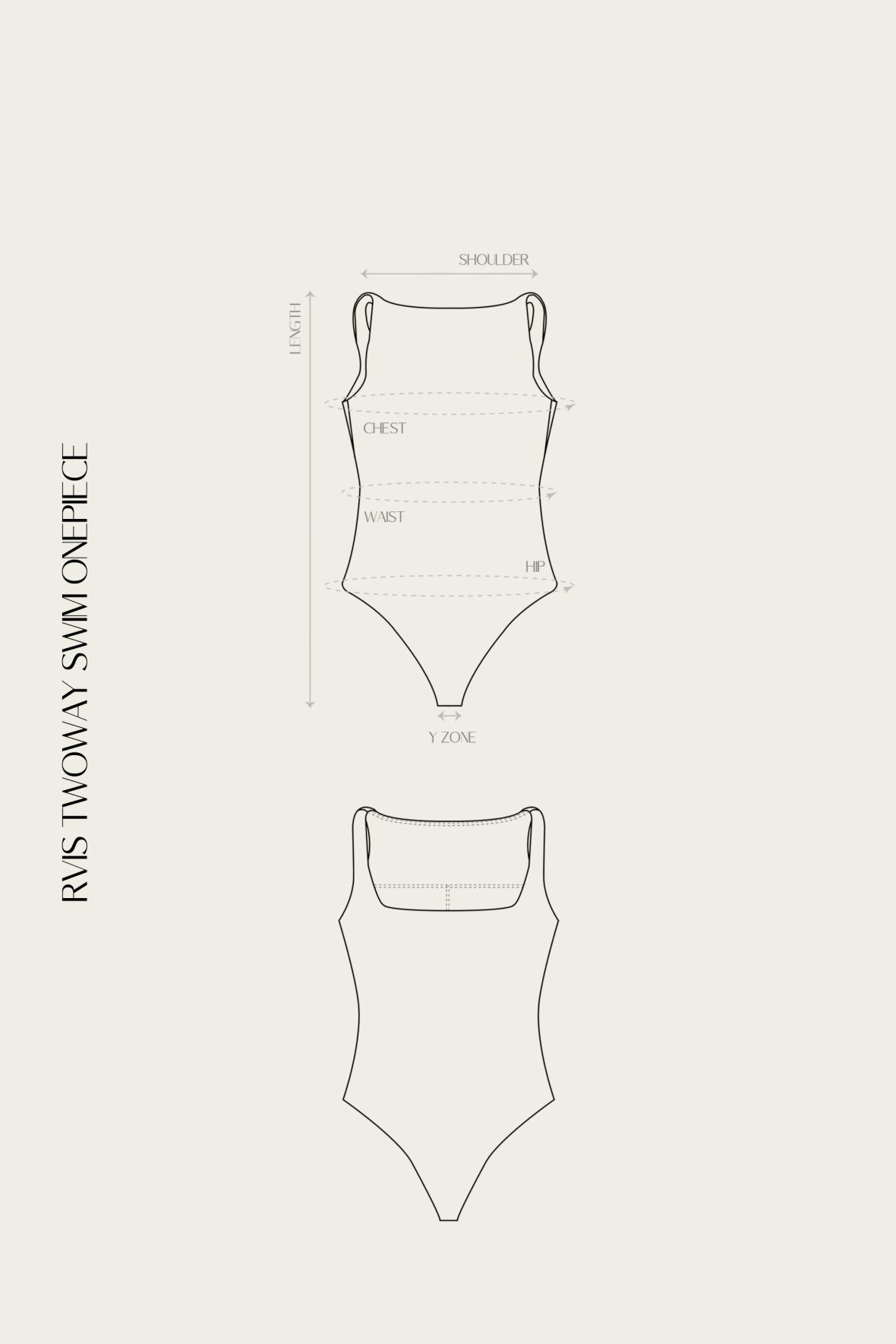 O Rvis RVIS Two Way Swim One Piece White - wholesale | Find Korean Bikini ...