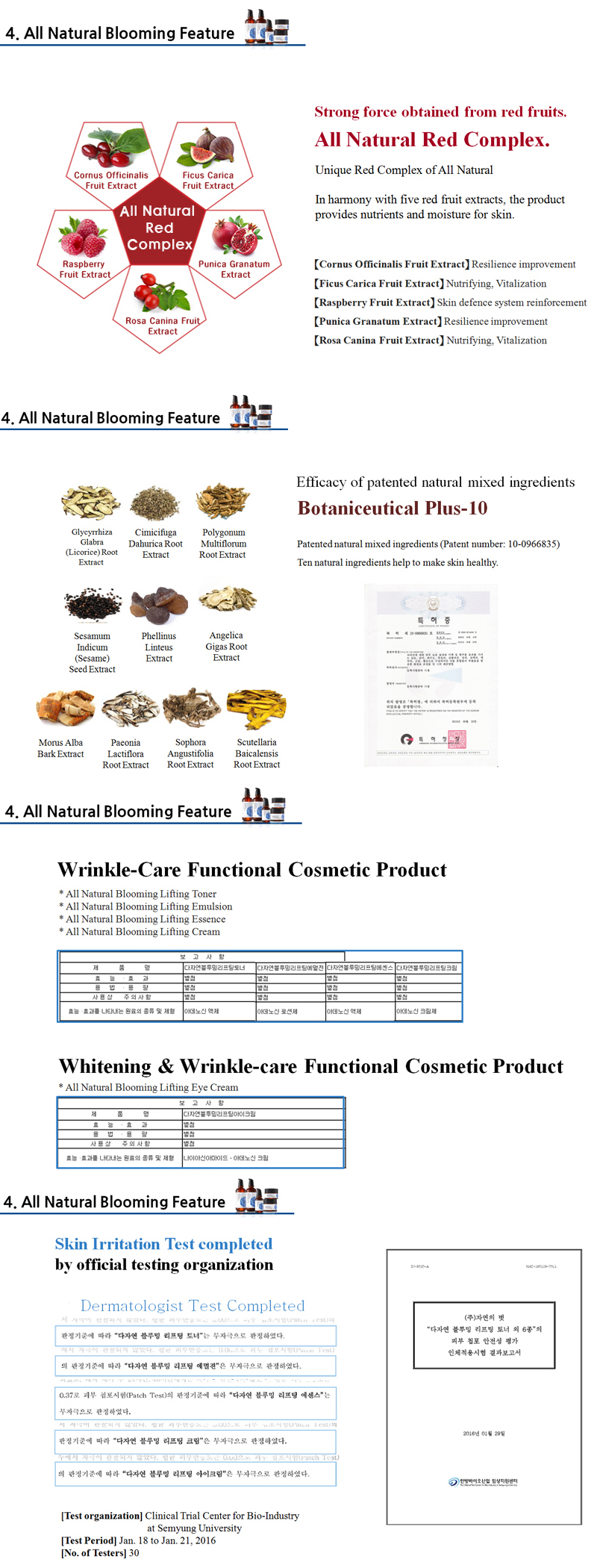 All Natural Blooming Lifting cometics 